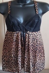 2PC OPEN FRONT ANIMAL PRINT SET.SS